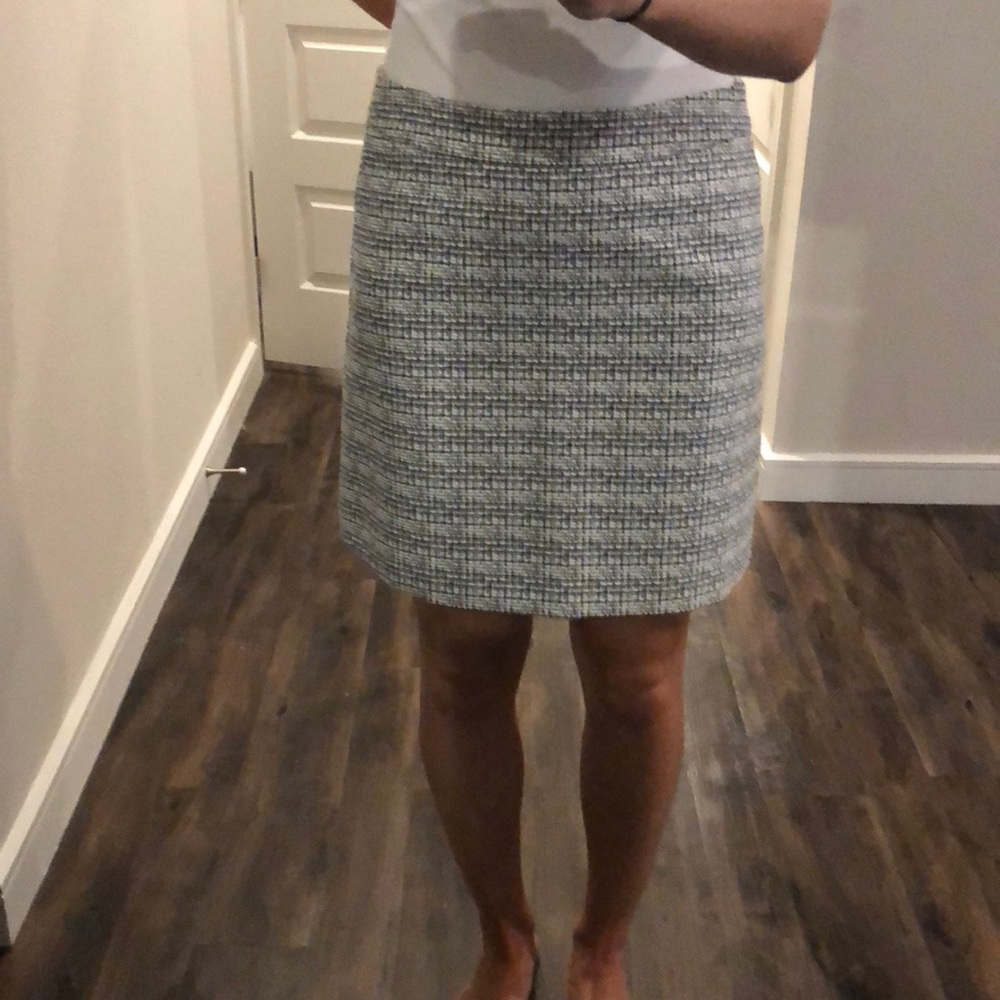 Black & White Twill Checked Skirt